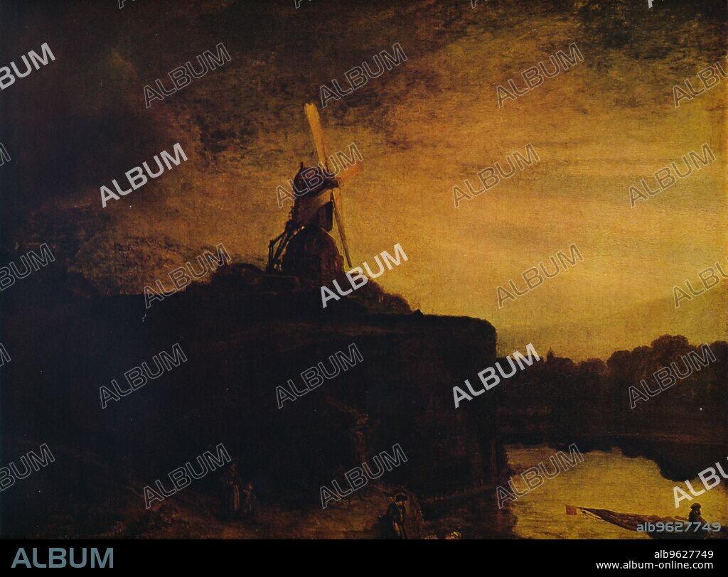 REMBRANDT. 'The Mill', 1645-1648. The painting is part of the Widener Collection, National Gallery of Art, Washington DC. From Masterpieces of Painting, edited by Huntington Cairns and John Walker. [National Gallery of Art, Washington D.C., Random House, New York, N.Y. 1944].