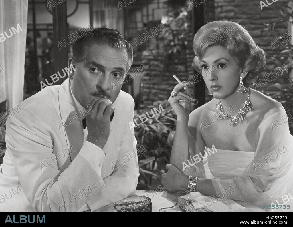 AMPARO RIVELLES und ARTURO DE CORDOVA in EL AMOR QUE YO TE DI, 1960, unter der Regie von TULIO DEMICHELI. Copyright SUEVIA FILMS.