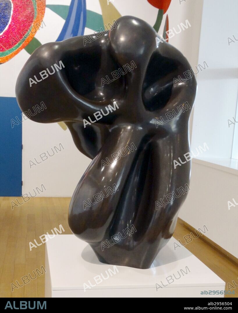 JEAN ARP. Large Torso (painted bronze) by Hans (Jean) ARP (1886-1966) a German-French or Alsatian sculptor, painter, poet and abstract artist in other media such as torn and pasted paper.