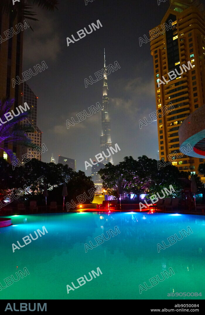 Burj Khalifa tower in Dubai, the world's tallest man-made structure. Dubai is the largest, most populous city in the United Arab Emirates (UAE). It is located on the southeast coast of the Persian Gulf and is the capital of the Emirate of Dubai, one of the seven emirates that make up the country. Dubai emerged as a global city and business hub of the Middle East.