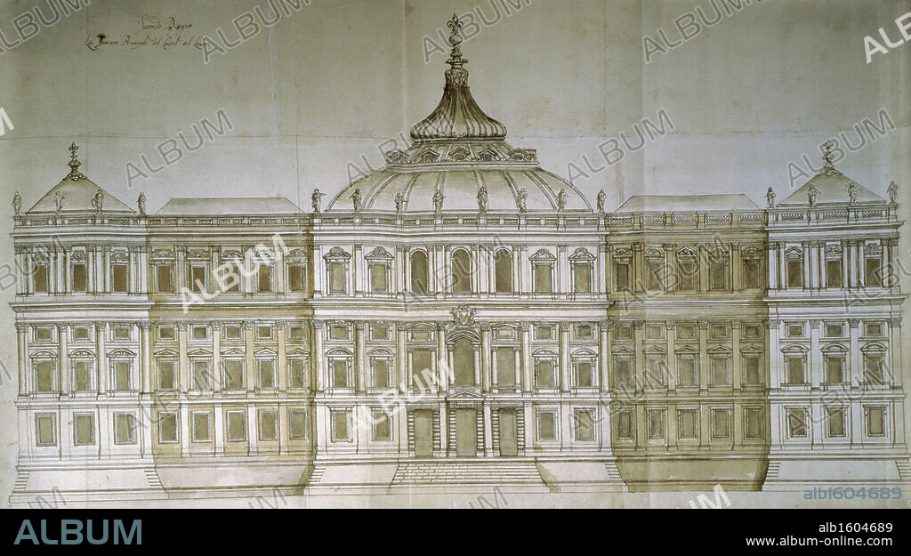 Study of the Louvre by Carlo Rainaldi, 1611-1691, France, Paris, Musee du Louvre.