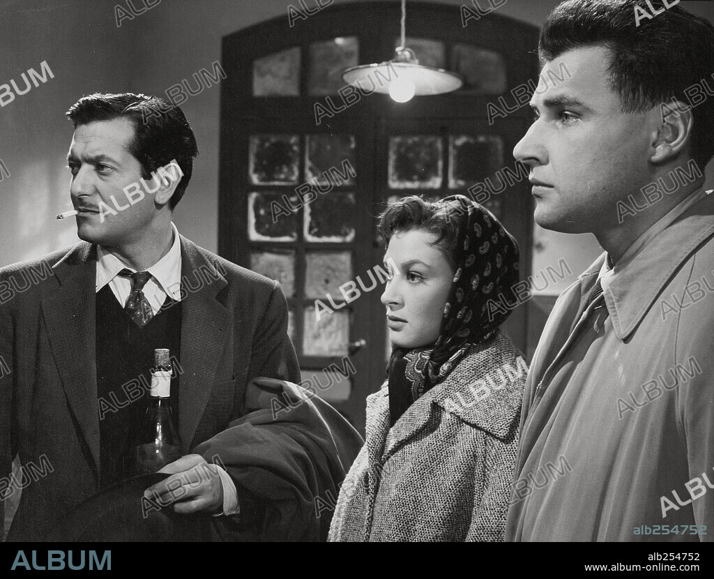 ALBERTO CLOSAS, FERDINAND ANTON and MIRELLA UBERTI in TODOS SOMOS NECESARIOS, 1956. Copyright YAGO FILMS.