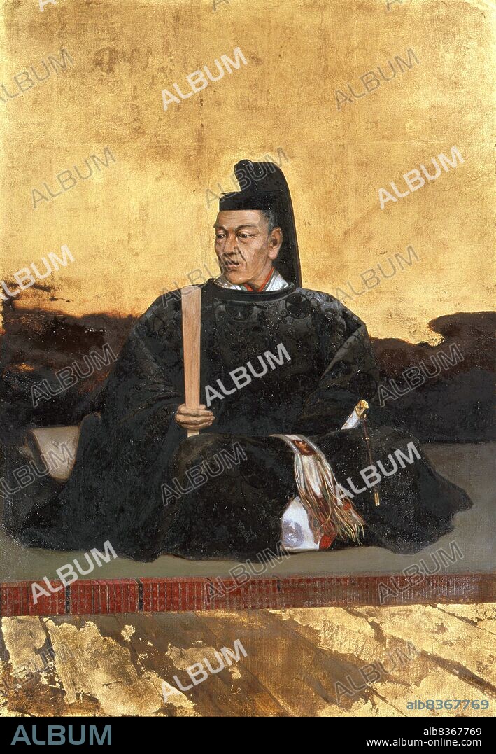 Japan: 'Portrait of Tokugawa Yoshimune'. Oil on canvas painting by Kawamura Kiyoo (1852-1934), 1892.<br/><br/>. Tokugawa Yoshimune (November 27, 1684 - July 12, 1751) was the eighth shogun of the Tokugawa shogunate of Japan, ruling from 1716 until his abdication in 1745. He was the son of Tokugawa Mitsusada, the grandson of Tokugawa Yorinobu, and the great-grandson of Tokugawa Ieyasu.<br/><br/>. Kawamura Kiyoo (1852-1934) was a Japanese painter from Edo. He became a follower of the yga (Western-style) of painting, and journeyed for a time through France and Italy. He aided in the formation of the Meiji Bijutsukai in 1889, the first art association in Japan championing western-style painting.