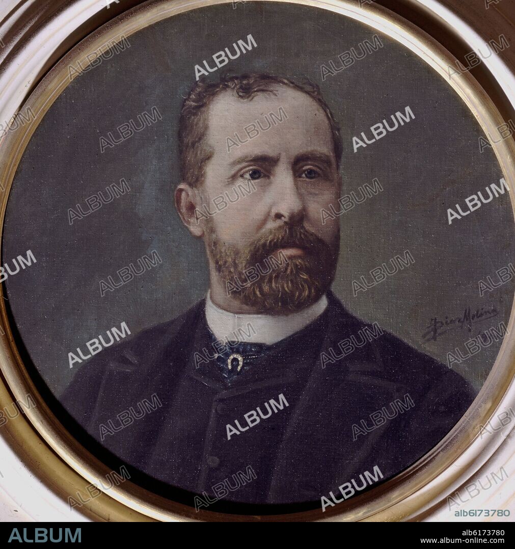 JOSE DIAZ MOLINA (1800-1900). VESTIBULO - MEDALLON: FRANCISCO ROMERO ROBLEDO -1908.