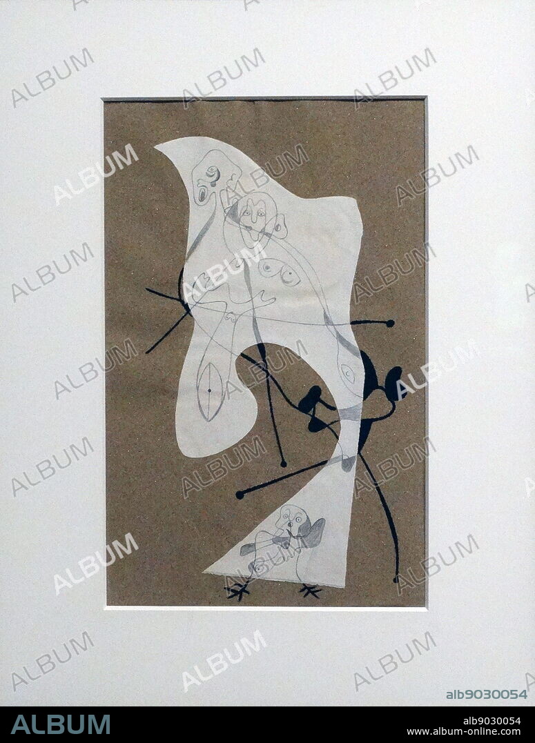 Collage-Peinture by Joan Miró (1893-1983) Catalan painter, sculptor and ceramicist. Dated 1934.