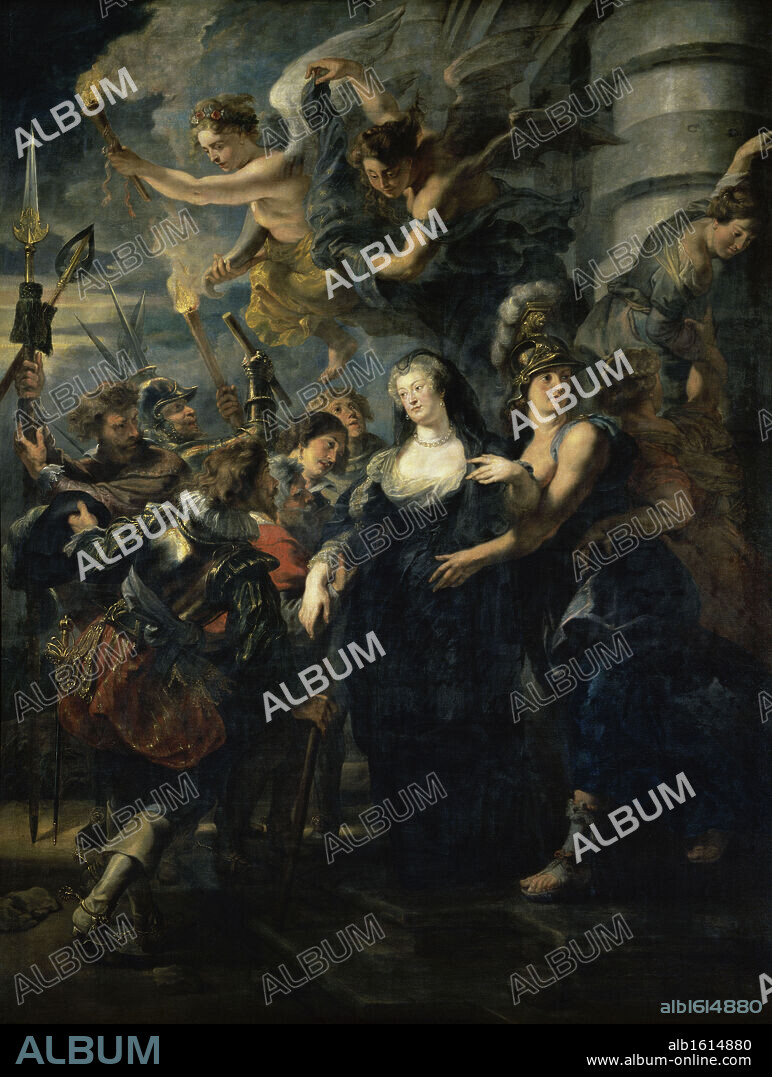 The Flight From Blois  (Life of Marie de Medici, Queen of France)  c.1622-25  Peter Paul Rubens (1577-1640/Flemish)  Musee du Louvre, Paris, France.