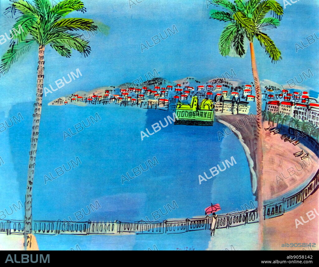 Nice, Baie Des Anges' by Raoul Dufy, 1927. Raoul Dufy (1877 1953); French Fauvist painter.