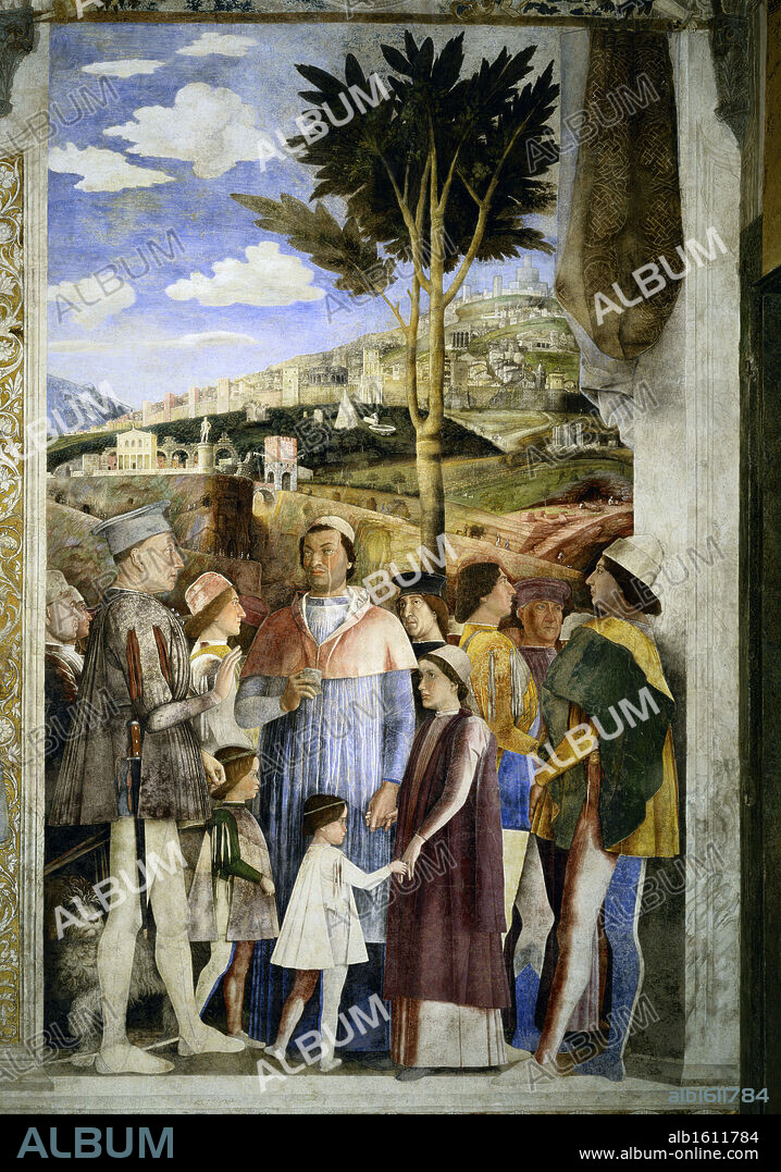 Camera degli Sposi:  The Meeting   Andrea Mantegna (1431-1506/Italian)   Fresco   Palazzo Ducale, Mantua.