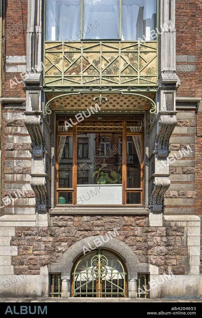 Maison Hankar, 71 Rue Defacqz, Brussels, Belgium, c2014-2017. Designed by Paul Hankar in 1892-3.