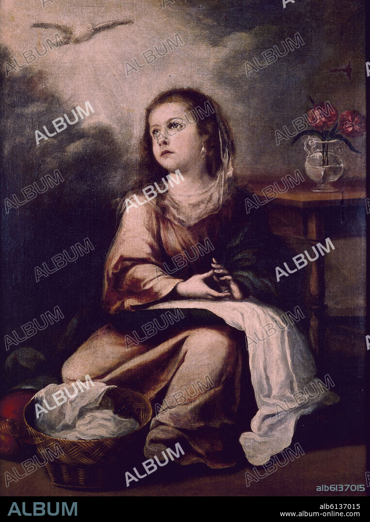 BARTOLOMÉ ESTEBAN MURILLO. LA ANUNCIACION - SIGLO XVII.