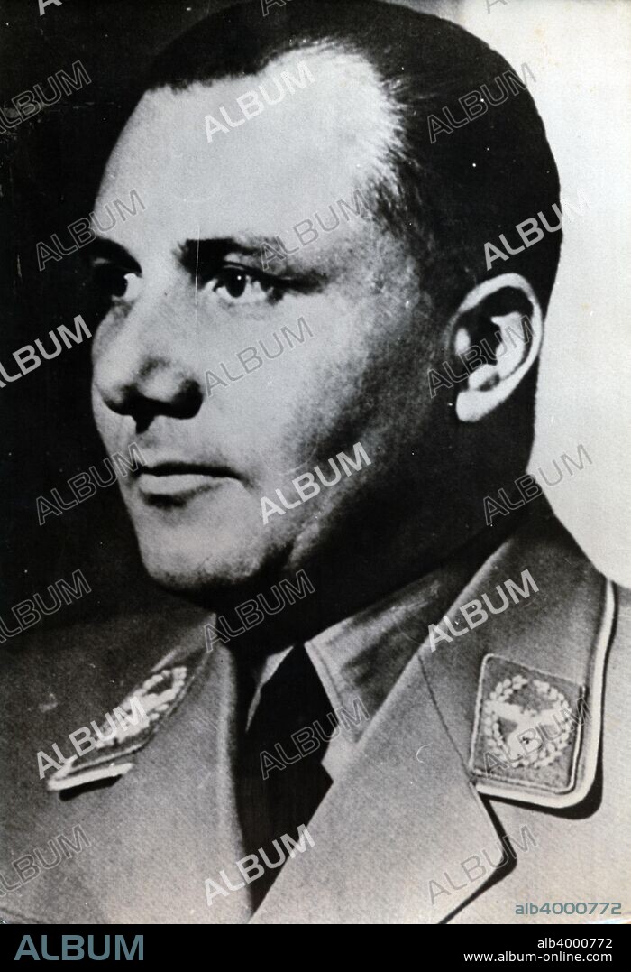 Martin Bormann, prominent Nazi official, c1930s-c1940s. Bormann (1900-1945) was head of the Nazi Party Chancellery and private secretary to Adolf Hitler. By the latter part of the Second World War he was one of the most powerful figures within the Nazi regime due to Hitler's trust in him and his control over access to the Führer. After the fall of Berlin, rumours abounded that Bormann had escaped, and he was sentenced to death in absentia at the Nuremberg War Crimes Trials. In 1972 human remains were discovered in Berlin by construction workers, and one of the skeletons found was identified as being that of Bormann. A genetic test confirmed the finding in 1998.