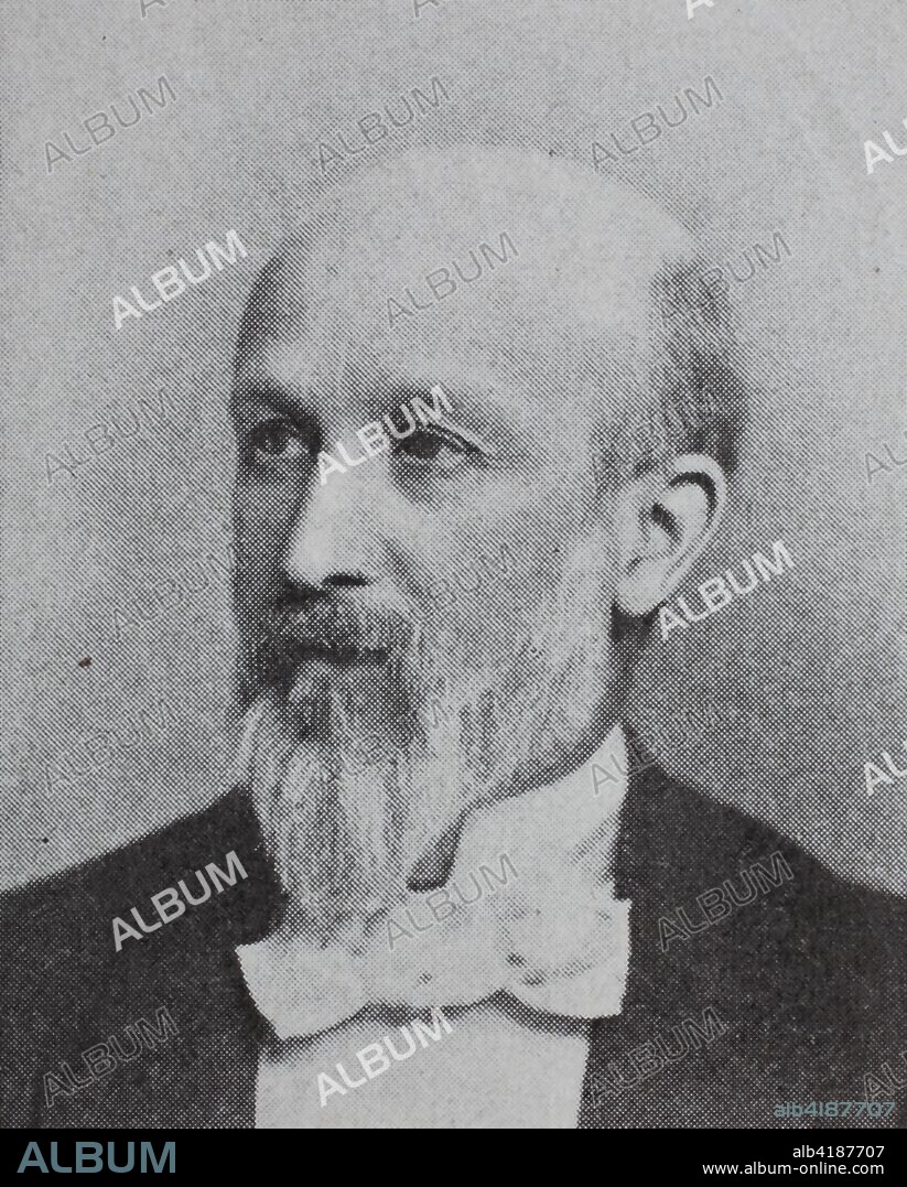 Oscar Hertwig, 1849 - 1922, German zoologist and professor, who wrote about the theory of evolution, historical image or illustration, published 1890, digital improved.