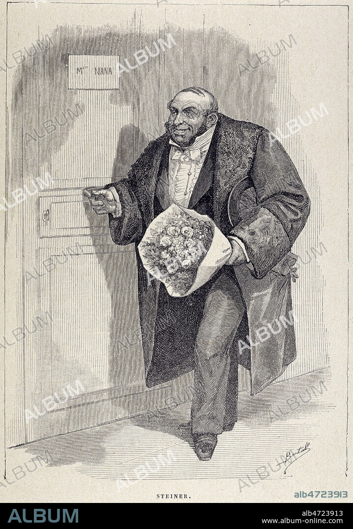 'Steiner' Illustration par BERTALL (1820-1882) pour Nana de Emile ZOLA (1840-1902) Nana, ed. Fasquelle, 1906. Credit: Coll. Jonas/Kharbine-Tapabor.
