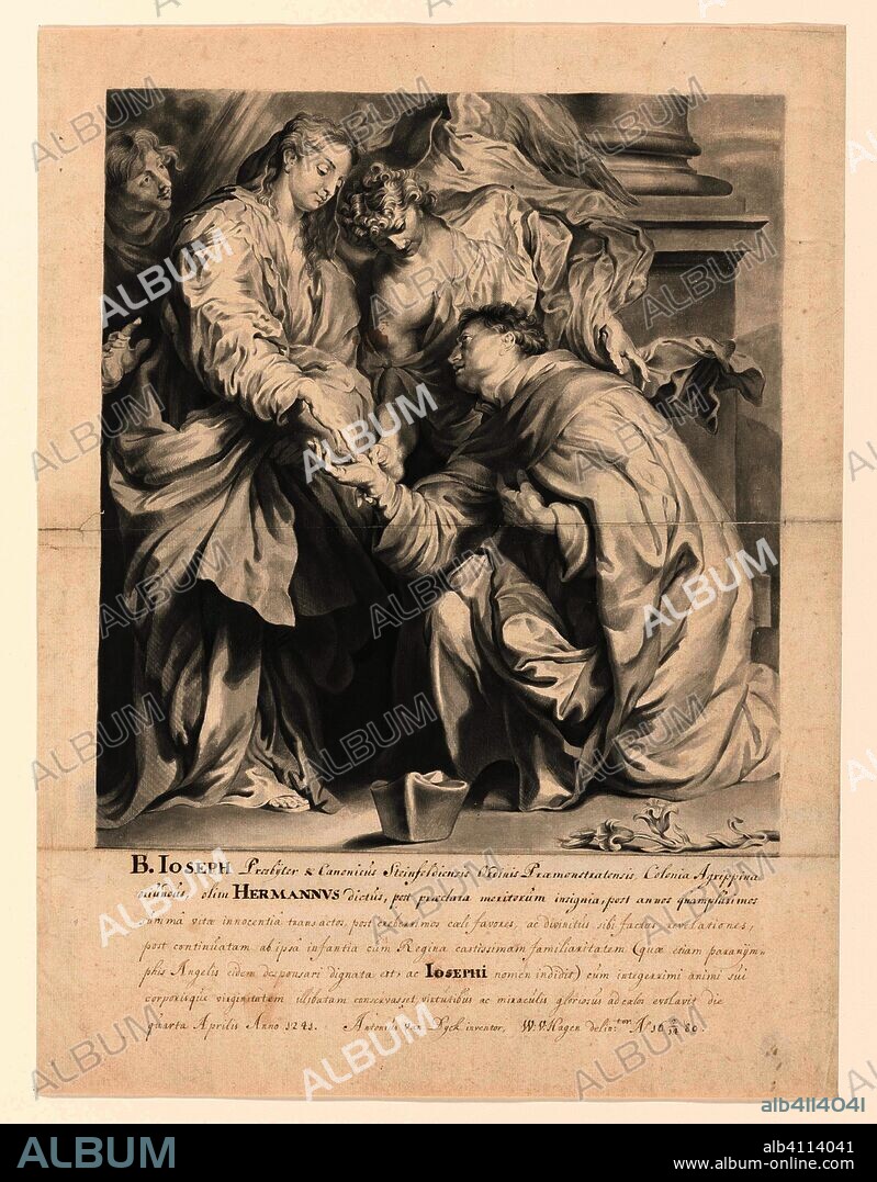 St. Joseph. Artist: Anthony van Dyck. Draughtsman: Witte van der Hagen (signed by artist). Dating: 1680. Measurements: h 284 mm × w 256 mm; h 399 mm × w 302 mm.