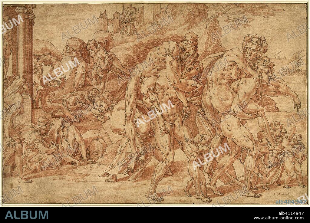 Consequences of the respect of the children. Artist: René Boyvin. Draughtsman: anonymous. After Rosso Fiorentino (after). Dating: 1535 - 1620. Measurements: h 289 mm × w 440 mm.