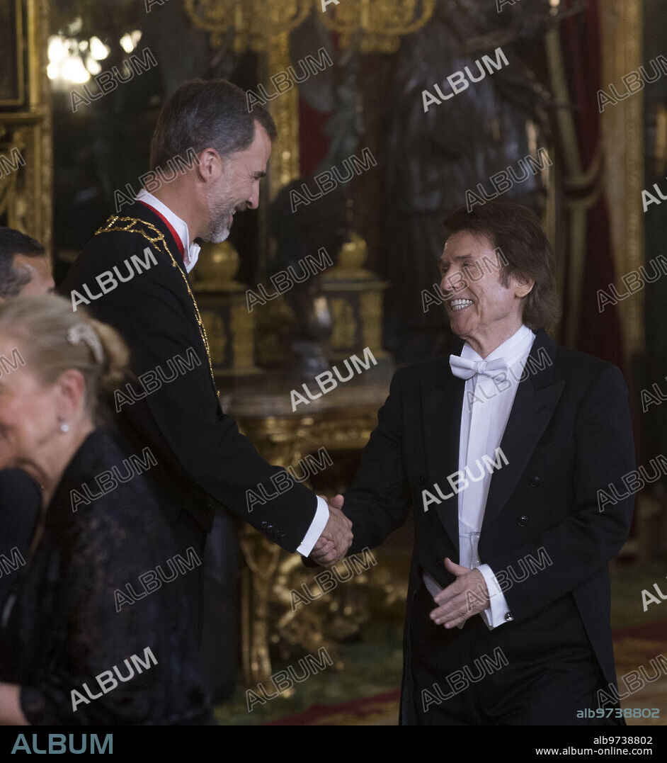 Madrid, 07/07/2015. Los Reyes Felipe VI y Doña Letizia ofrecen una cena de gala en el Palacio Real al presidente de Perú Ollanta Humala y a su esposa Nadine Heredia. Foto: Ángel de Antonio ARCHDC.