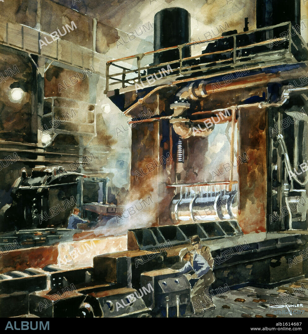 Blooming Mill by Otto Kuhler,  (1894-1976),  USA,  Pennsylvania,  Philadelphia,  Pennsylvania State University,  College of Earth and Mineral Sciences,  Steidle Collection.