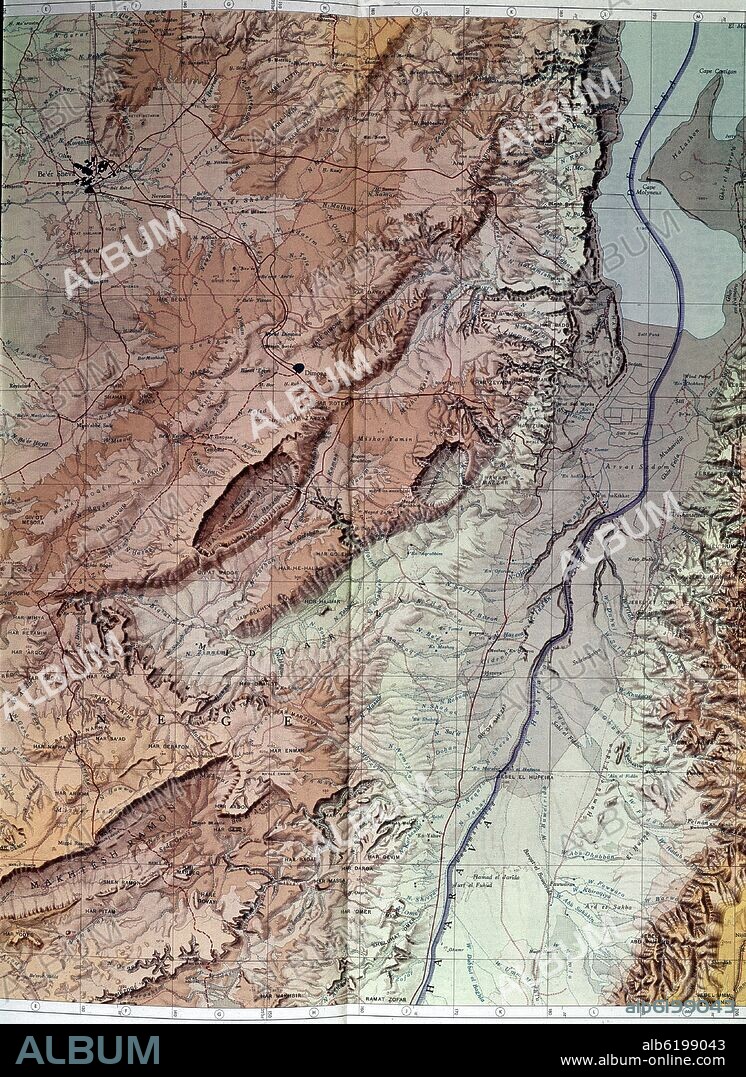MAPA DEL MAR MUERTO.