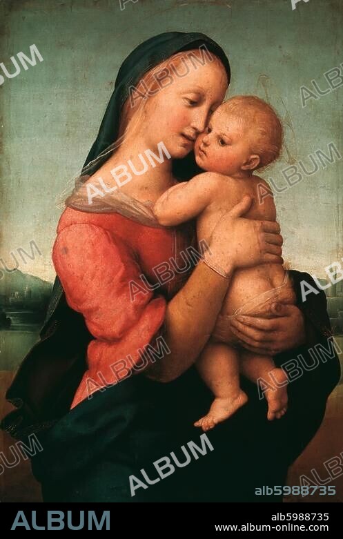 Raphael, orig. Raffaello Sanzio 1483-1520. "Tempi Madonna", c. 1507. On wood, 77 × 53 cm. WAF 796. Munich, Alte Pinakothek.