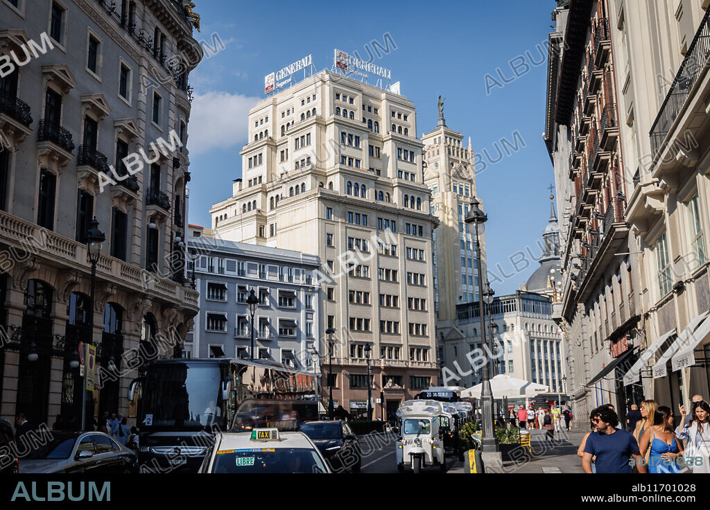 Madrid, 23/09/2024. Edificio Generali en la calle Alcalá, 21, en el entorno de la plaza Canalejas. Foto: Tania Sieira. ARCHDC.