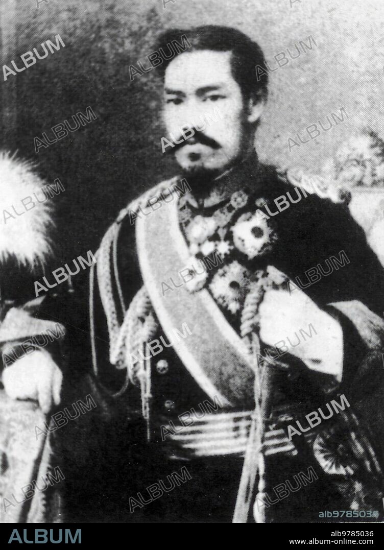 1880 (ca.). Mutsuhito, emperor of Japan during the Meiji era.