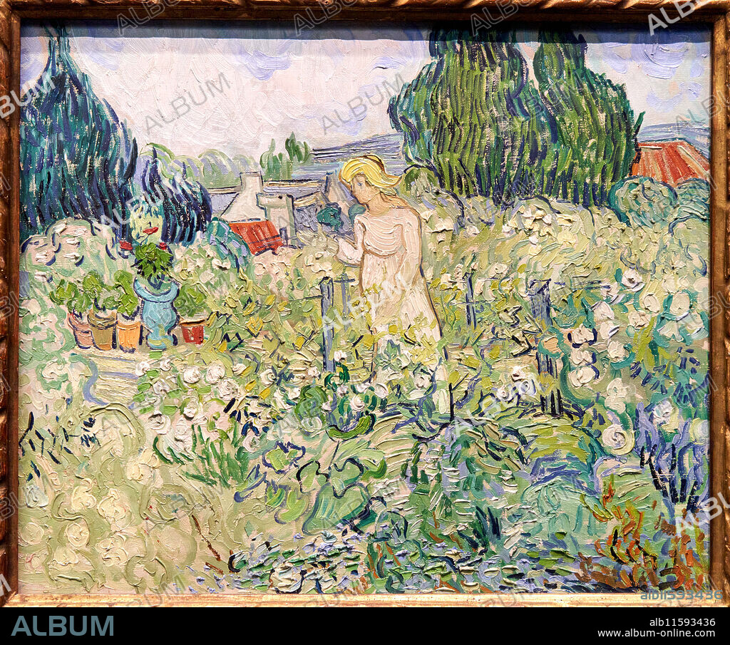 Vincent Van Gogh (Groot Zundert (Pays-Bas) 1853 - Auvers-sur-Oise 1890), Mademoiselle Gachet dans son jardin à Auvers-sur-Oise, 1890, Musée d'Orsay, Paris, France.
