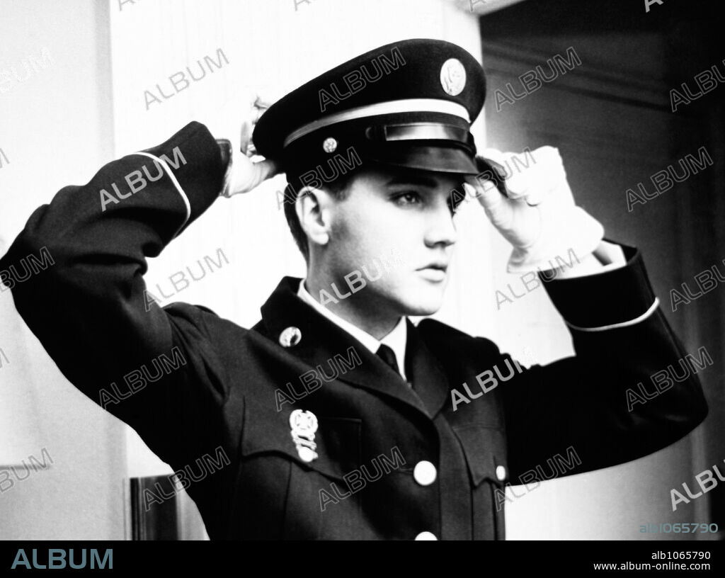The American singer Elvis Presley in Paris on leave from his