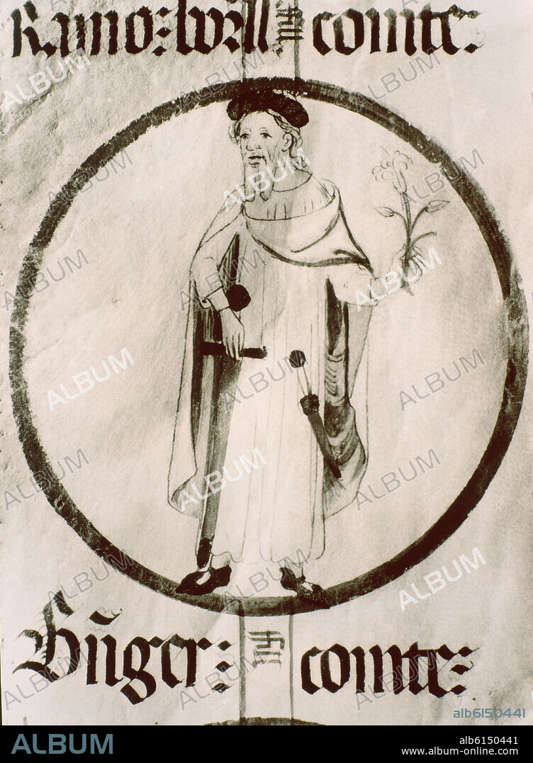 RAMON BORRELL (972-1017) CONDE DE BARCELONA GERONA Y OSONA - MANUSCRITO DE POBLET.