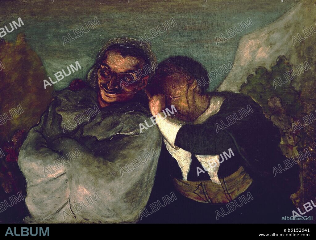 HONORE DAUMIER (1808-1879). CRISPIN Y SCAPIN - 1864 - O/L - 605x82 cm.