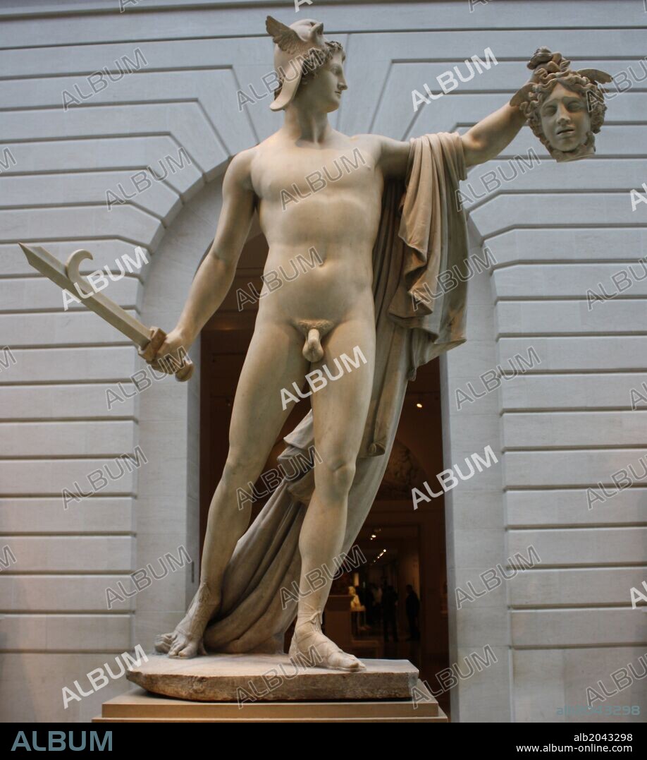 Perseus with the head of Medusa. Marble. Antonio Canova (1757-1822). Born in Possagno, active in Venice and especially Rome; this marble carved in Rome, 1804-6.