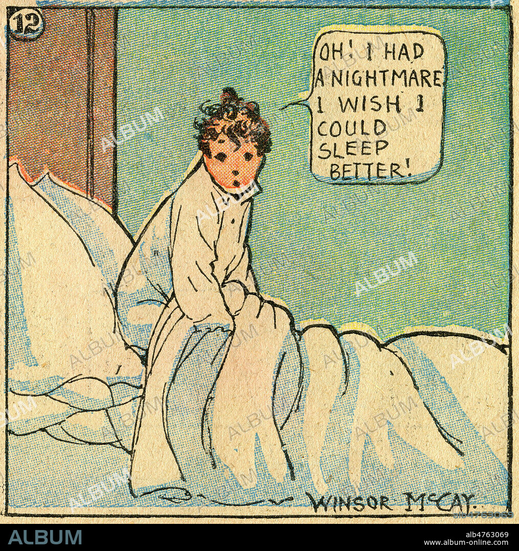 Little Nemo." Oh I had Vignette terminale tiree de la planche 'Flip makes big trouble in a little place' de la bande dessinee In the land of Wondereful Dreams de Winsor MAC CAY (1867-1934) parue dans The Saint Louis Star du 21 janvier 1912. Credit : Collection KHARBINE-TAPABOR.