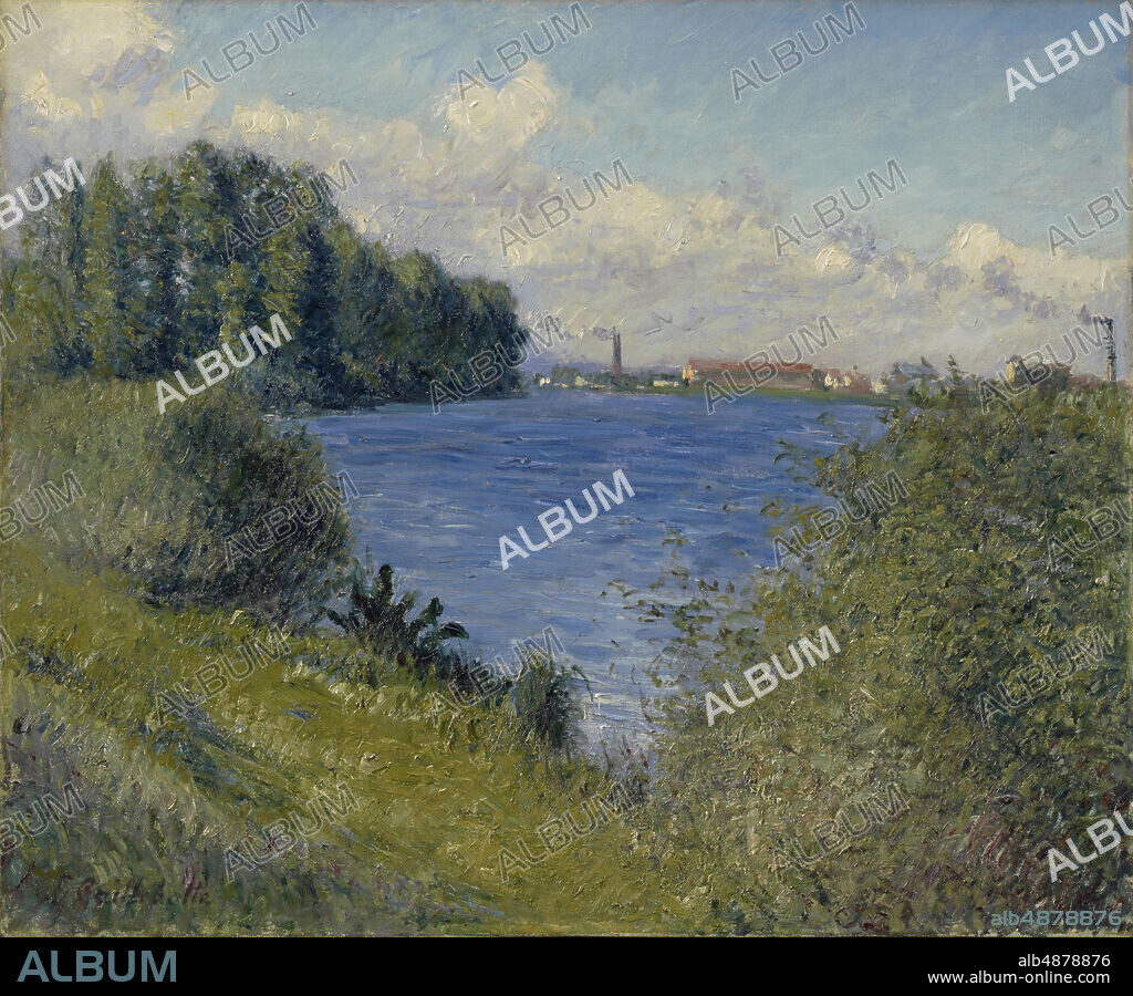 Gustave Caillebotte, French, 18481894, The Seine at Argenteuil, c. 1892, Oil on canvas, 21 3/8 x 25 5/8 in. (54.3 x 65.1 cm).
