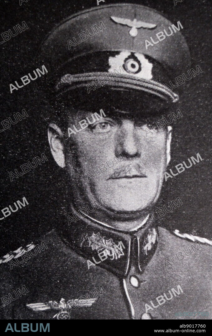 Black and white photograph of German General Wilhelm Keitel (1882-1946), Chief of the Armed Forces High Command during WWII.