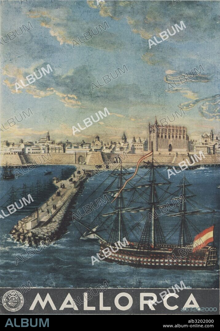 Publicidad. Folleto editado por Fomento del Turismo de Palma de Mallorca. Años 1940.