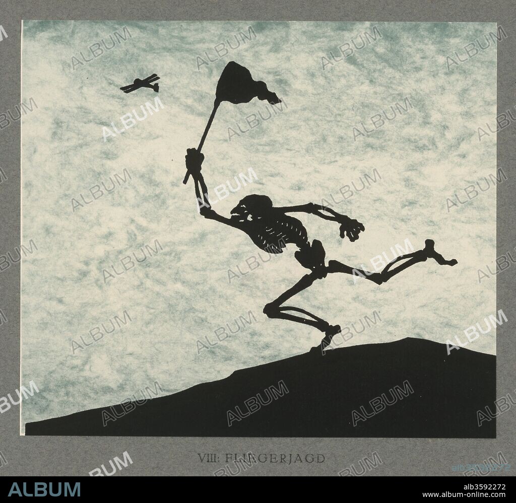 MELCHIOR GROSSEK. Fliegerjagd. From the series ?Death?s Guises. A Dance  of Death".