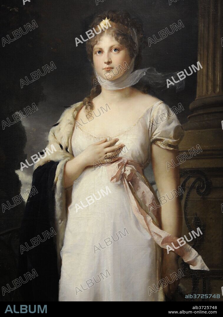 Reina Luisa de Prusia (1776-1810). Retrato por Gustav Richter (1823-1884), 1879. Detalle. Museo Wallraf-Richartz. Colonia. Alemania.