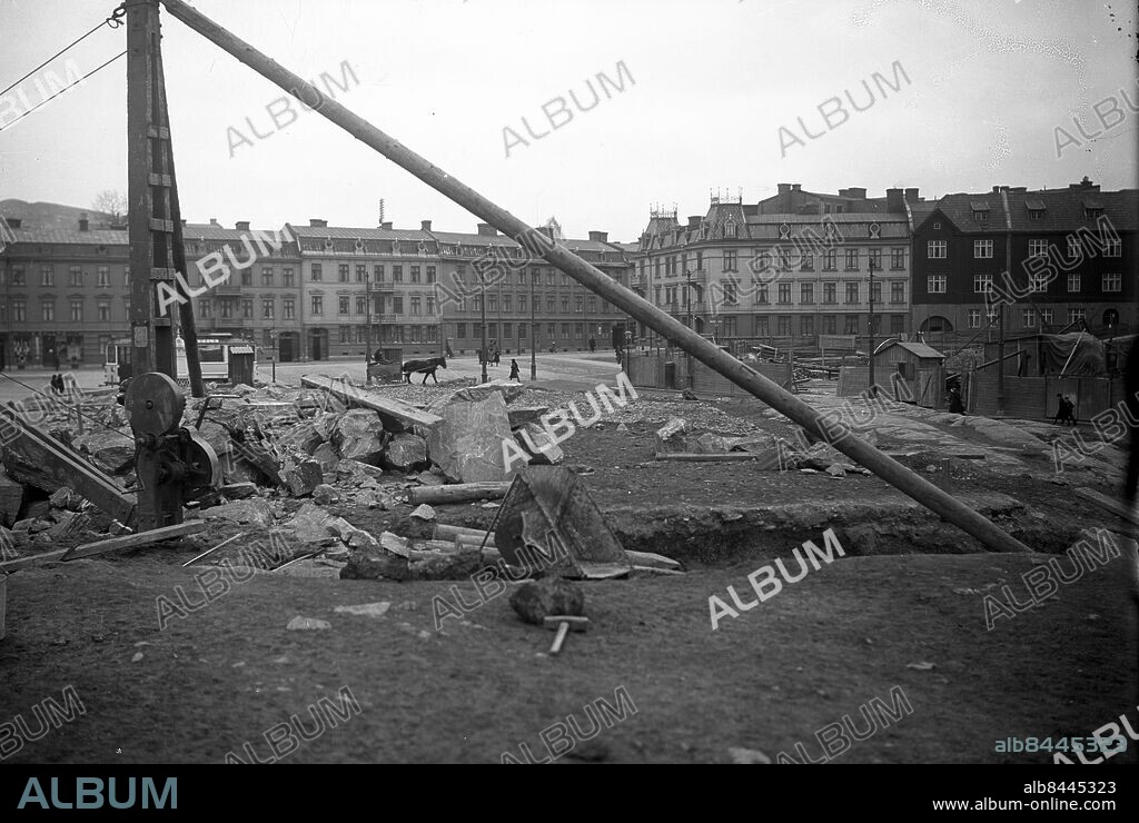 Göteborg 1923-03-12 - Kapellplatsen i Landala - Landala torg *** Local Caption *** Krep KT 02081028-015.jpg. KAMERAREPORTAGE.