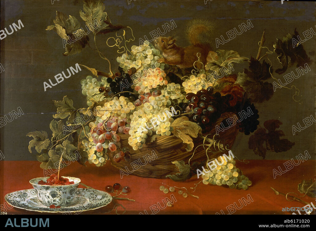 FRANS SNYDERS (1579-1657) SNIJDERS. FRUTERO - SIGLO XVII - OLEO/TABLA - 70 x 102 cm - NP 1771 - ESCUELA FLAMENCA.