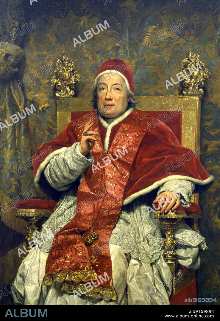 ANTON RAPHAEL MENGS. Portrait of the Pope Clement XIII (1693-1769).