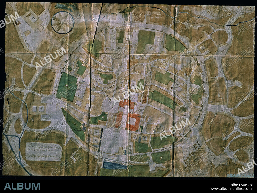 FERREIRO FRANCISCO. PLANO DE LA CIUDAD DE SANTIAGO - 1758-1767 -URBANISMO - SIGLO XVIII.