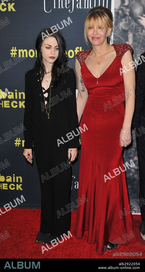 FRANCES BEAN COBAIN and COX COURTENEY. April 21, 2015 - Los Angeles, California, U.S. - Frances Bean Cobian, Courtney Love attending the Los Angeles Premiere of ''Kurt Cobain: Montage Of Heck'' held at the Egyptian Theatre in Hollywood, California on April 21, 2015. 2015. 21/04/2015