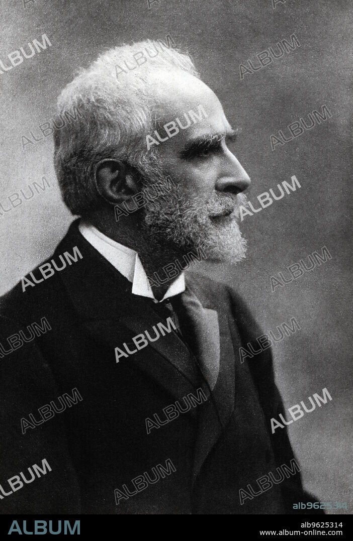 Gumersindo de Azcarate and Menendez Mora (León, 1840-Madrid, 1917), Spanish jurist, philosopher, historian, politician and professor at the University of Madrid, member of the Academy of Political Moral Sciences.