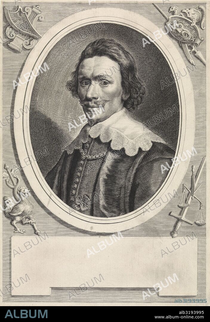 Portrait of Theodore John Dirk Graswinckel, Theodor Matham, Michiel Jansz van Mierevelt, 1636 - 1666.