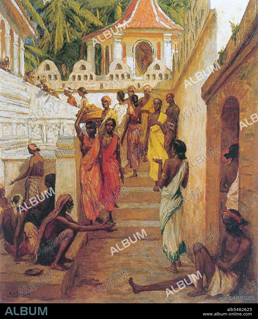 Tavik Frantisek Simon (1877-1942), was a Czech painter, etcher, and woodcut artist. Although based mainly in Europe, his extensive travels took him to Morocco, Ceylon (now Sri Lanka), India, and Japan, images of all of which appear in his artistic work. He died in Prague in 1942. Largely ignored during the Communist era in Czechoslovakia, his work has received greater attention in recent years.
