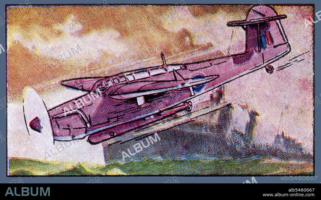 Avión torpedero inglés Fairey Barracuda utilizado por la Royal Air Force contra la marina alemana en la Segunda Guerra Mundial.