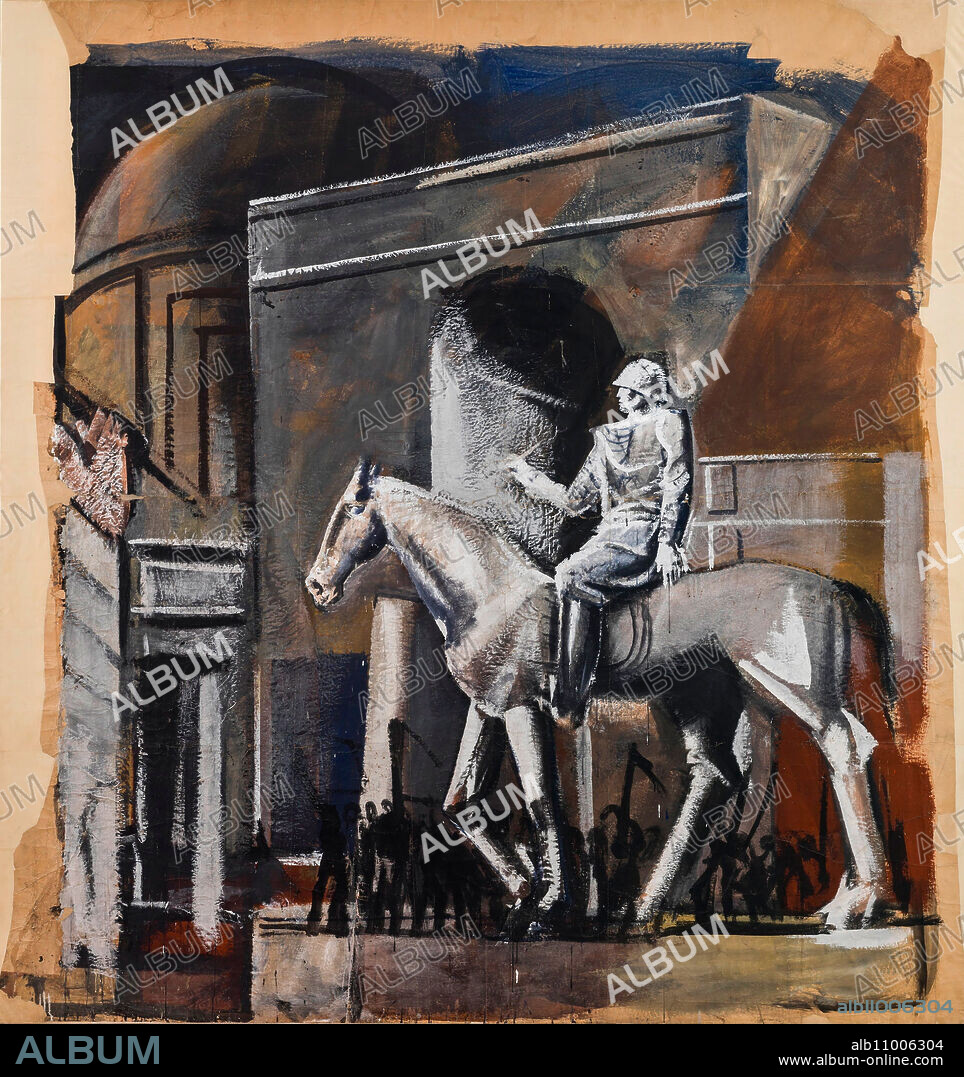 MARIO SIRONI. Condottiero a cavallo.