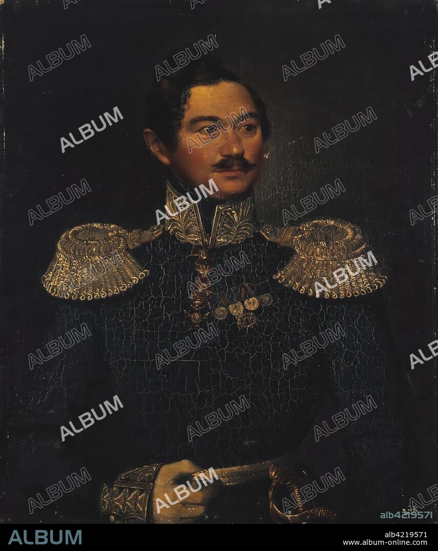PIMEN ORLOV. 'Portrait of Major-General Ivan Orlov'. Russia, 1835. Dimensions: 79,5x65,5 cm.