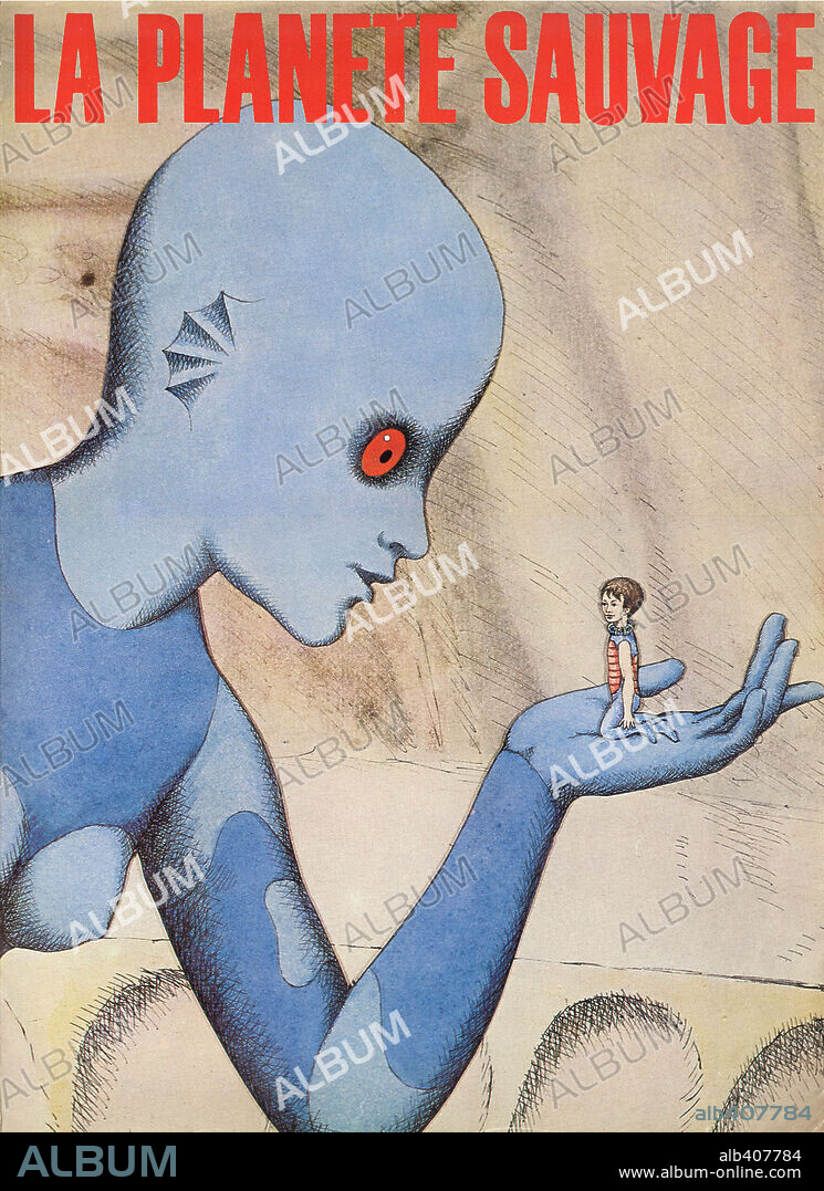 Poster of THE FANTASTIC PLANET, 1973 (LA PLANETE SAUVAGE), directed by RENE LALOUX. Copyright CESKOSLOVENSKY FILMEXPORT/KRATKY FILM PRAHA/LES FILMS ARMORI.