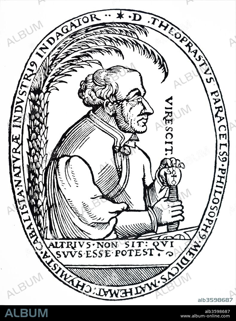 Portrait of Paracelsus (1493-1541) a Swiss physician, alchemist and astrologer of the German Renaissance. Dated 16th century.