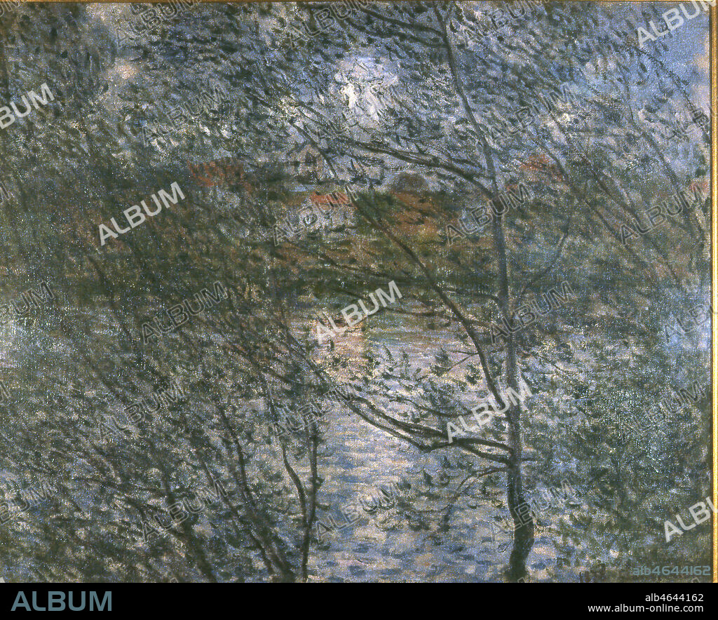 ' Le printemps a travers les branches, l'ile de la grande Jatte.' par Claude MONET (1840-1926). Huile sur toile de 1878, 65,5x81.5cm, Musee d'Orsay. Credit : Coll. Bouquignaud/KHARBINE-TAPABOR.